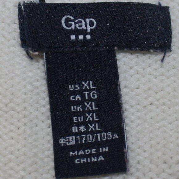 GAP Sweater Men's Knit Pullover Patriotic Red White Blue Stripe Vintage X-Large - Picture 5 of 12